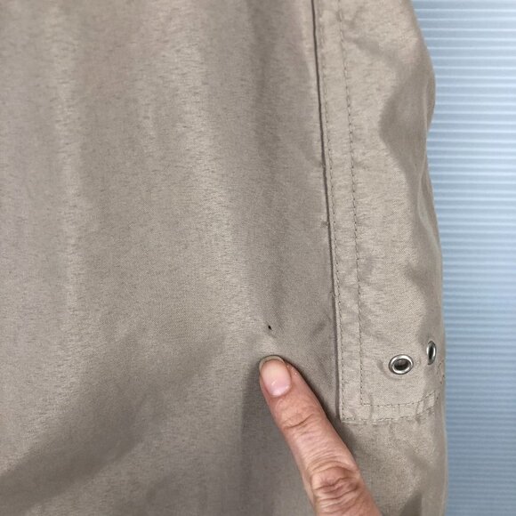 Vintage HS JEANS CO Tan Cargo Drawstring & Side Zipper Hem Maxi Skirt Sz L - Picture 14 of 14